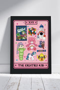 The Eighties Kid - 80s Nostalgia Tarot Card Art Print A4 A3