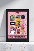 The Nineties Kid - 90s Nostalgia Tarot Card Art Print A4 A3