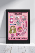 The Y2K Kid - 2000s Childhood Tarot Card Art Print A4 A3
