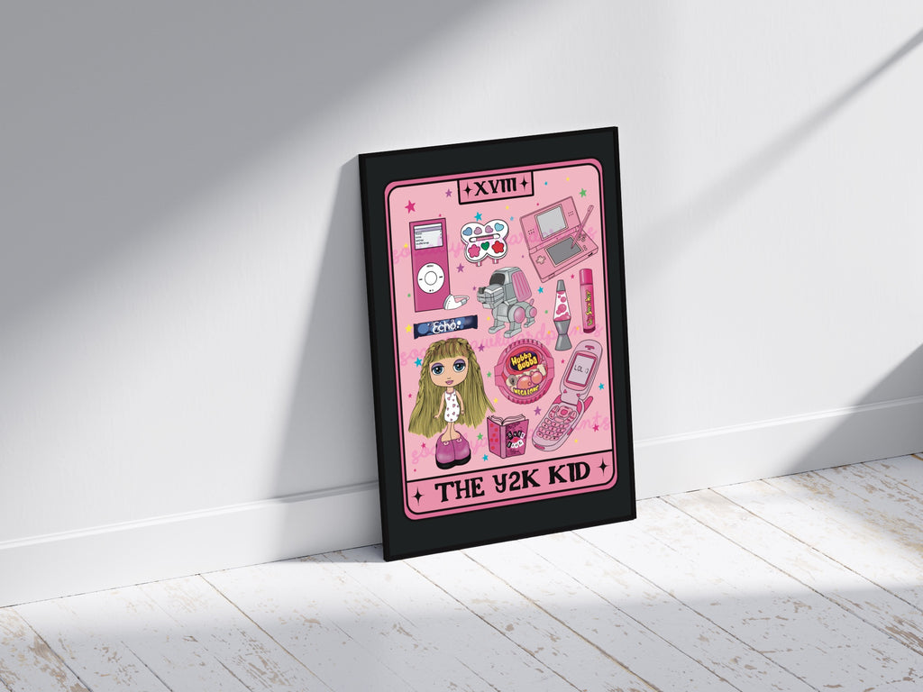 The Y2K Kid - 2000s Childhood Tarot Card Art Print A4 A3