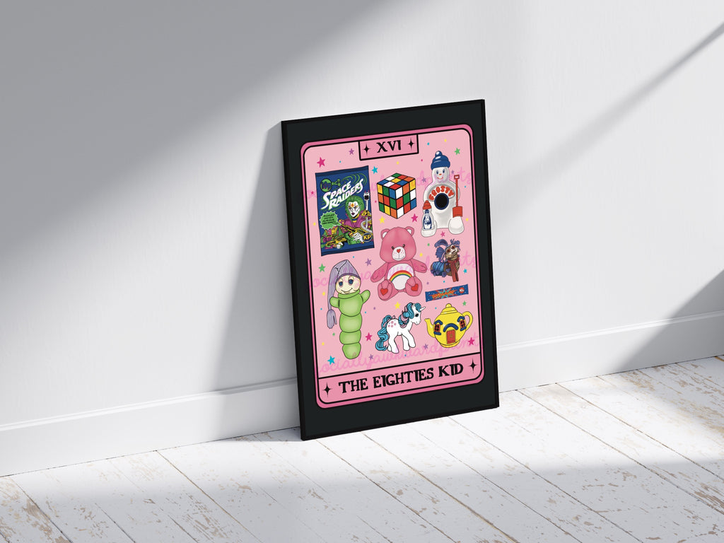 The Eighties Kid - 80s Nostalgia Tarot Card Art Print A4 A3