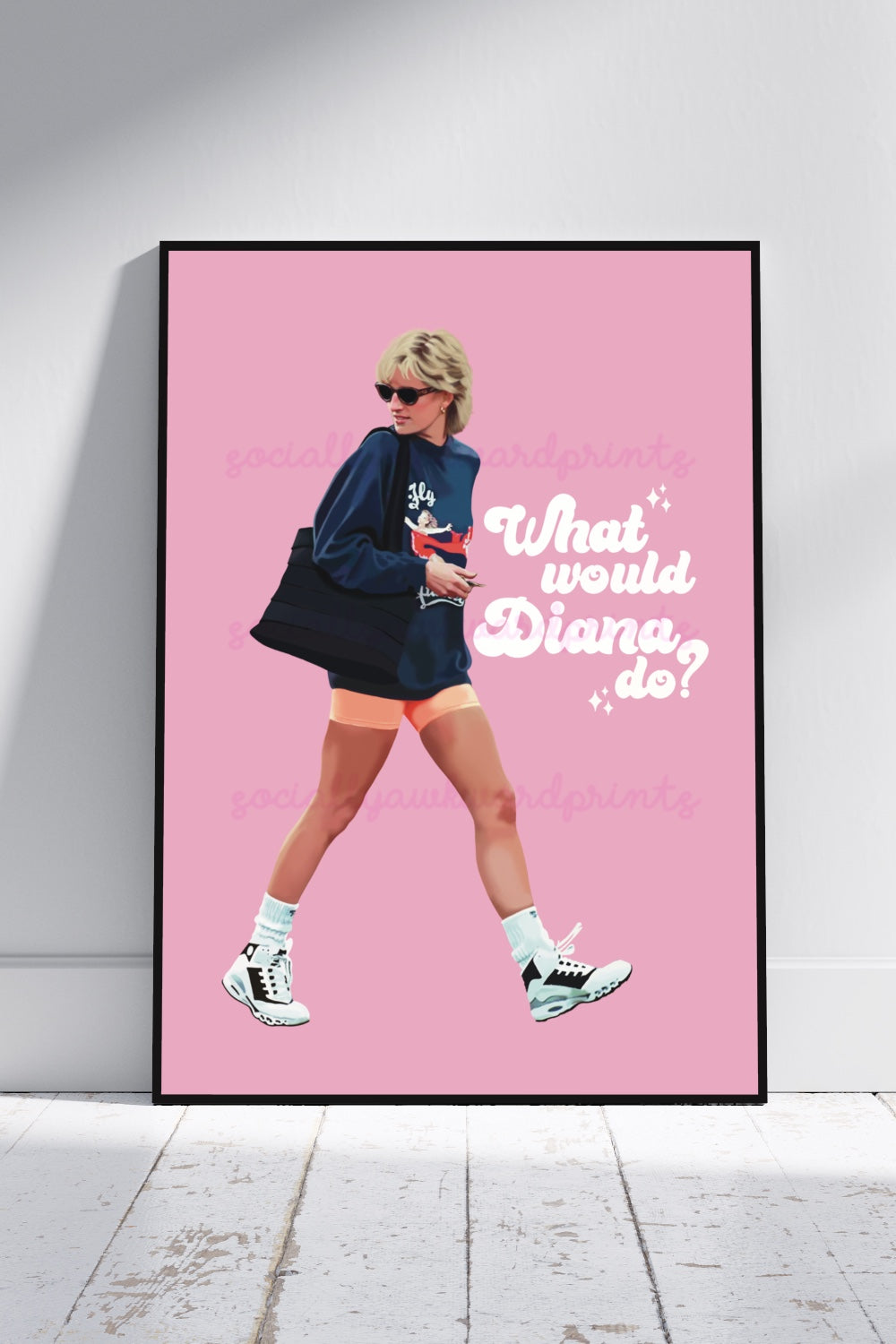 What Would Diana Do? Art Print Retro 90s Inspired Wall Art A4