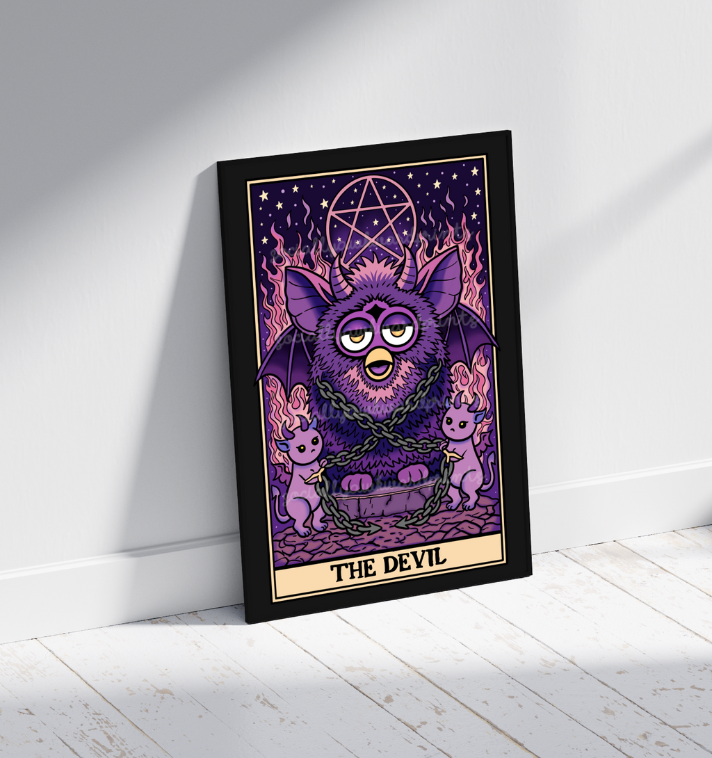 The Devil 90s toy - Gothic Tarot Inspired Wall Art A4 A3