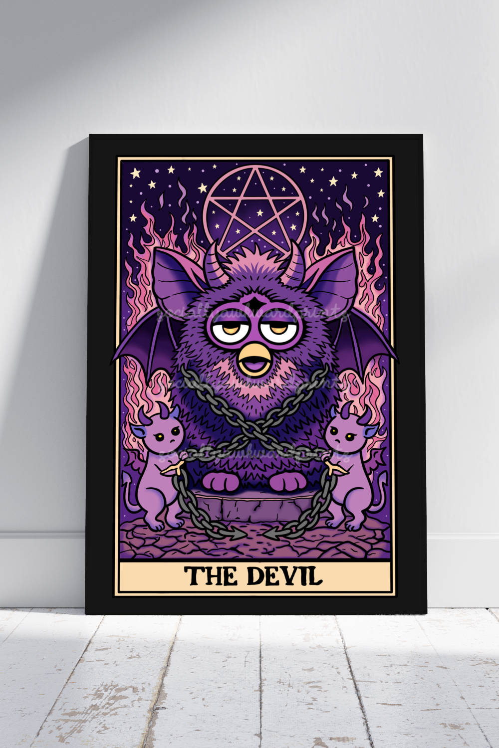 The Devil 90s toy - Gothic Tarot Inspired Wall Art A4 A3