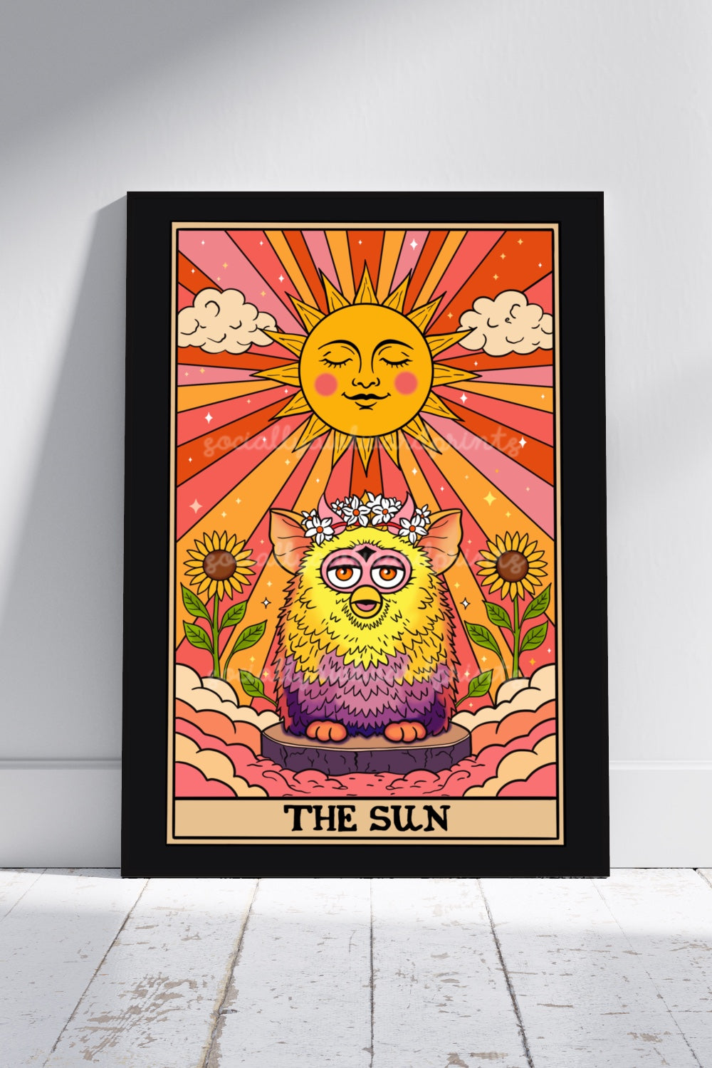 The Sun Art Print - Tarot 90s Toy Inspired Wall Art A4 A3