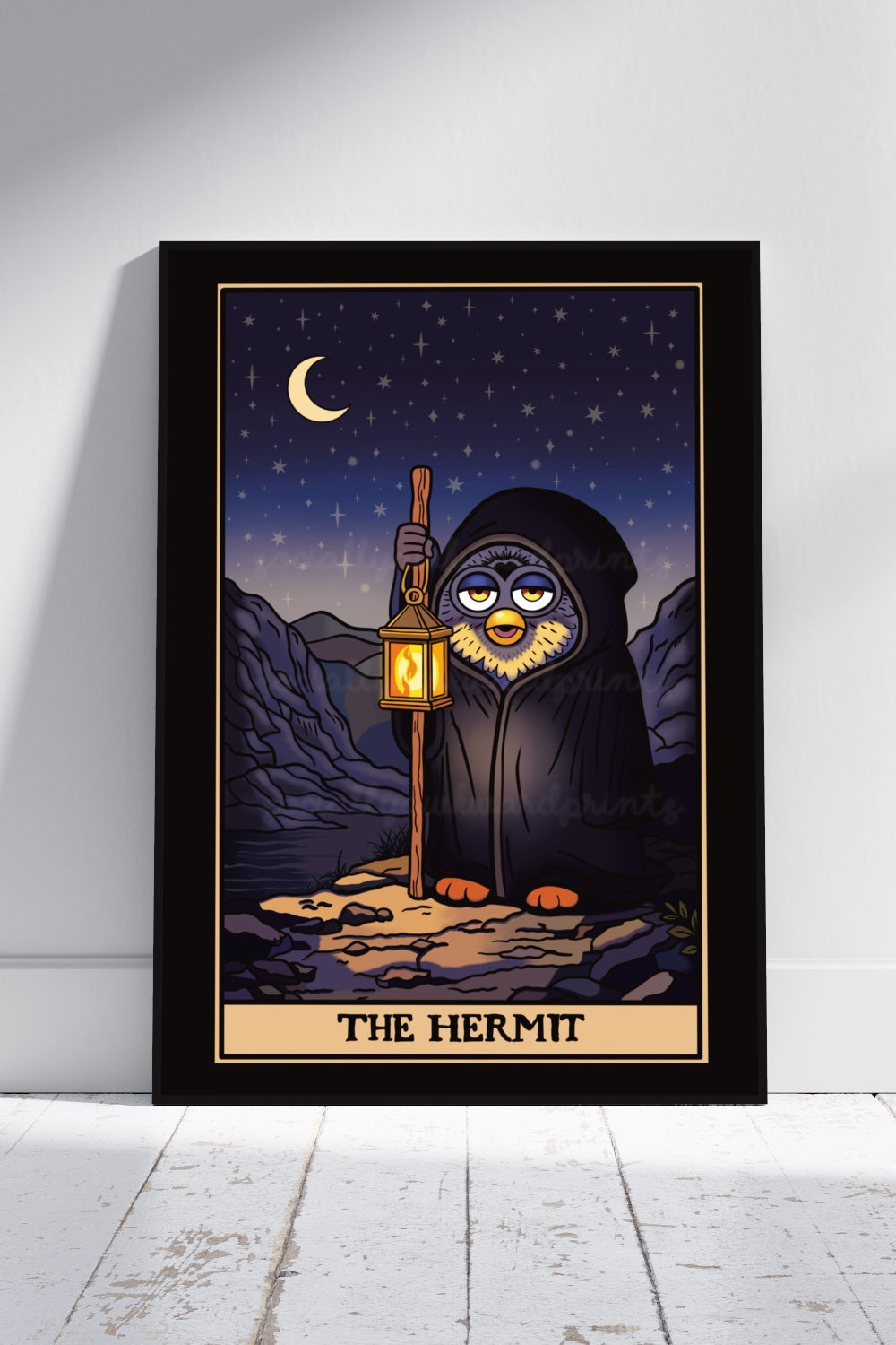 The Hermit Art Print – Tarot Inspired 90s Toy Wall Art A4 A3