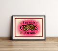 If You Love Me Let Me Sleep Art Print – Leopard Print Funny Wall Art A4 A3