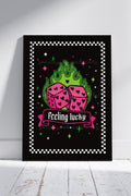 Feeling Lucky Dice Print – Neon Goth Wall Art – A4 A3 Alternative Statement Poster