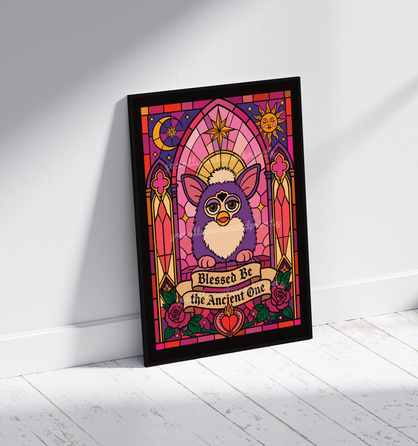 Blessed Be the Ancient One Art Print – Witchy 90s Toy Gothic Wall Art A4 A3