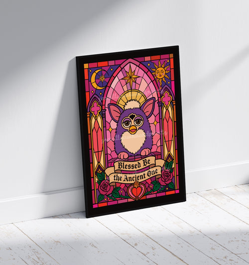 Blessed Be the Ancient One Art Print – Witchy 90s Toy Gothic Wall Art A4 A3